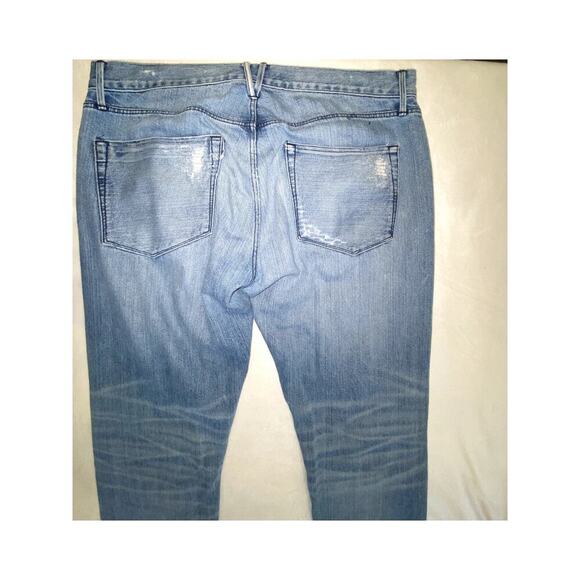 Mens 3x1 Slim Fit Jeans Medium Wash with Distressing Size 32 - Picture 5 of 5